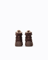 Suede ankle boots with faux fur lining - Brown | Pinko