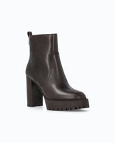 Leather ankle boots with heel - Brown | Pinko