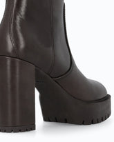 Leather ankle boots with heel - Brown | Pinko