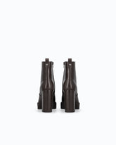 Leather ankle boots with heel - Brown | Pinko
