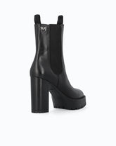 Leather ankle boots with heel - Black | Pinko