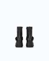 Leather ankle boots with strap - Black | Pinko