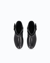 Leather ankle boots with strap - Black | Pinko