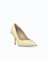 Leder-Pumps mit Logo auf dem Absatz - Trasparente | Pinko