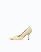 Leder-Pumps mit Logo auf dem Absatz - Trasparente | Pinko