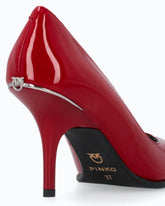 Patent leather-effect pumps - Red | Pinko