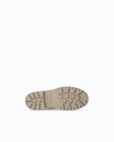 Leather ankle boot with lug sole - Beige | Pinko