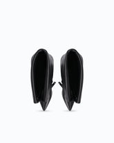 High leather boots with laces and maxi cuff - Black | Pinko