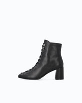 Lace-up leather ankle boots with heel - | Pinko