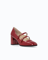 Mary Jane pumps in patent-effect leather - Red | Pinko