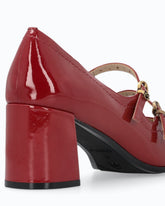 Mary Jane pumps in patent-effect leather - Red | Pinko