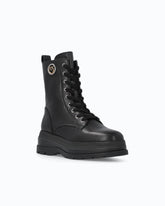 Combat Boots aus Leder mit Logo Love Birds - Schwarz | Pinko