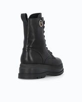 Combat Boots aus Leder mit Logo Love Birds - Schwarz | Pinko