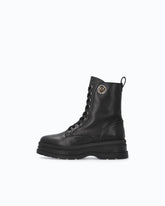 Combat Boots aus Leder mit Logo Love Birds - Schwarz | Pinko