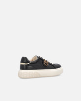High-soled flatform sneakers with metal logo - | Pinko