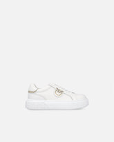 High-soled flatform sneakers with metal logo - | Pinko
