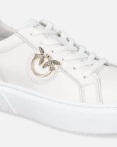 High-soled flatform sneakers with metal logo - | Pinko
