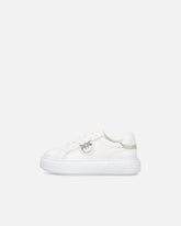 High-soled flatform sneakers with metal logo - | Pinko