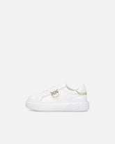 High-soled flatform sneakers with metal logo - | Pinko