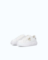 High-soled flatform sneakers with metal logo - | Pinko