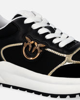Sneakers with logo and mirror-finish details - | Pinko