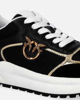 Sneakers with logo and mirror-finish details - | Pinko