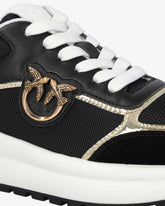 Sneakers with logo and mirror-finish details - | Pinko