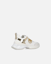 Ariel leather-effect sneakers with mirror detailing - White | Pinko