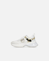Ariel leather-effect sneakers with mirror detailing - | Pinko