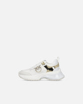 Ariel leather-effect sneakers with mirror detailing - White | Pinko