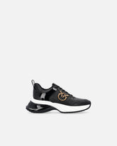 Ariel leather-effect sneakers with mirror detailing - Black | Pinko