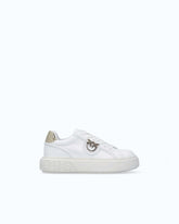 Leather sneakers with Love Birds logo - | Pinko