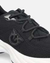 Ariel perforated sneakers with bird logo - | Pinko