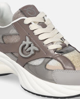 Glittery sneakers with Love Birds logo - | Pinko