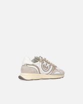 Sneakers aus Veloursleder mit Logo - | Pinko