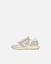 Sneakers aus Veloursleder mit Logo - | Pinko