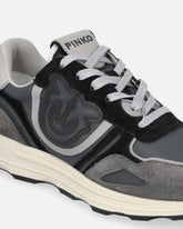 Sneakers aus Veloursleder mit Logo - | Pinko