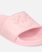 Rubber slip-on sandals with Love Birds maxi logo - | Pinko