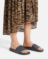 Rubber slip-on sandals with Love Birds maxi logo - | Pinko