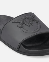 Rubber slip-on sandals with Love Birds maxi logo - | Pinko