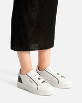 Leather sneakers with logo - White | Pinko