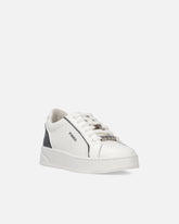 Leather sneakers with logo - White | Pinko