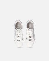 Leather sneakers with logo - White | Pinko