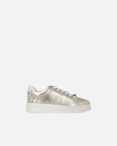 Laminated sneakers with logo - Beige | Pinko