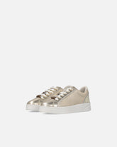 Laminated sneakers with logo - Beige | Pinko