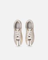 Laminated sneakers with logo - Beige | Pinko