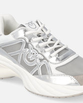 Sneakers mit laminierten Einsätzen und Logo Love Birds - | Pinko