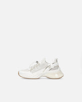 Knitted sneakers with laces and cord lock - | Pinko