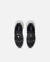 Knitted sneakers with laces and cord lock - | Pinko