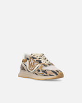 Sneakers with Love Birds logo and animal print - | Pinko